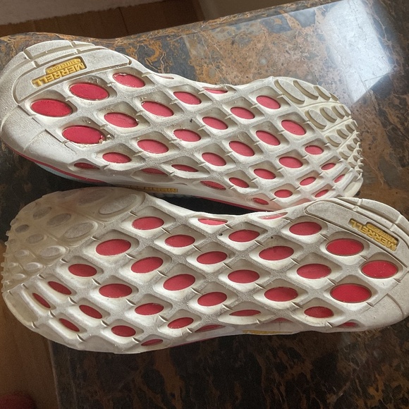 MERREL LIGHT TURQUOISE BLUE/RED SOLE STRETCH WOMEN SNEAKERS SIZE US 8.5 - Picture 8 of 12